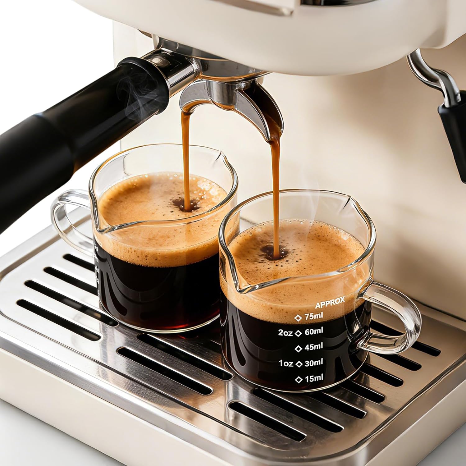 Home Bar Set - 1/2 Stück Espressotassen 2,5oz Espresso-Messbecher 75ML